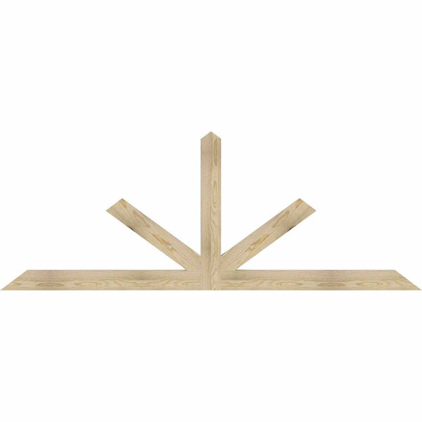 Ekena Millwork Saratoga Rough Sawn Timber Gable Bracket, Douglas Fir, 84"W x 31"H x 2"D x 4"F, 9/12 Pitch GBW084X31X0204SAR00RDF - main